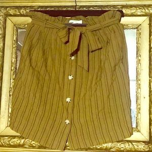 H&M horizontal stripe skirt